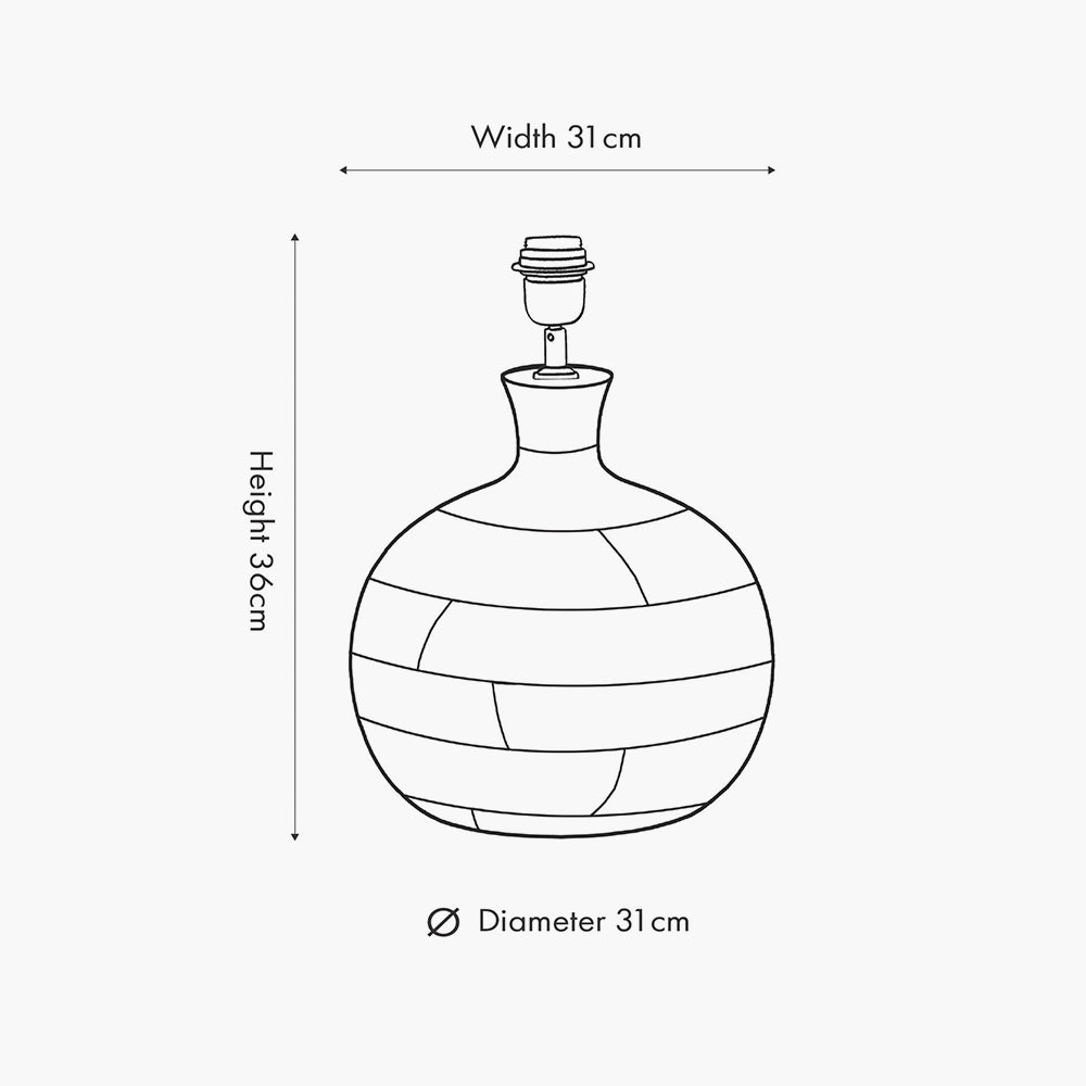 Kiah Natural Mango Wood Round Table Lamp - Base Only